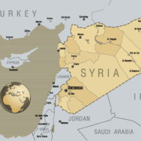 map of Syria and surrounding countries