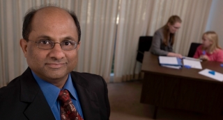 Vinod Menon in his lab