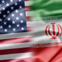 American and Iranian flags