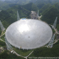 overhead view of China's 500-meter Aperture Spherical Telescope