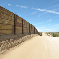 The southern USA-Mexican border, Campo, California, 2017.