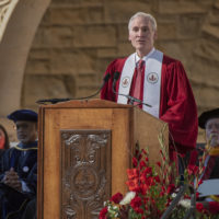 Marc Tessier-Lavigne at the lectern