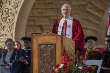 Marc Tessier-Lavigne at the lectern