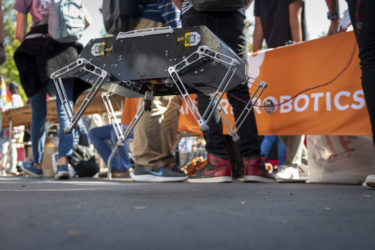 A small jumping robot leaps