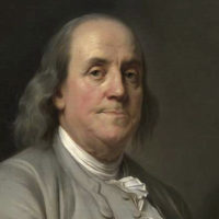 Benjamin Franklin, oil on canvas portrait by Joseph Siffred Duplessis, c. 1785