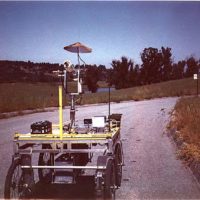 The Stanford Cart outside on a road