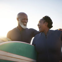 Older couple on the beach