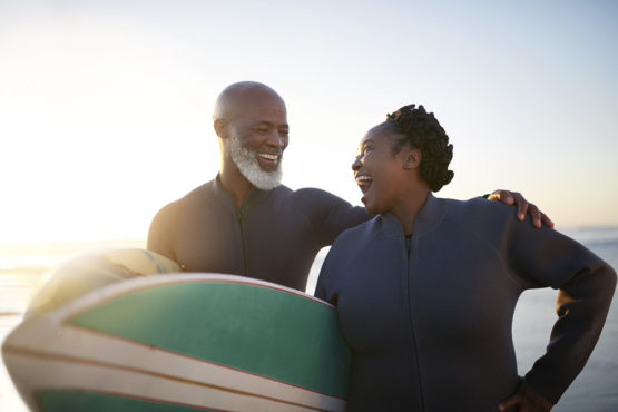 Older couple on the beach