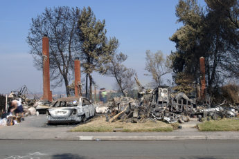 Aftermath of fire that destroyed home