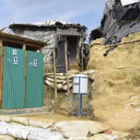 Toilets in refugee camps