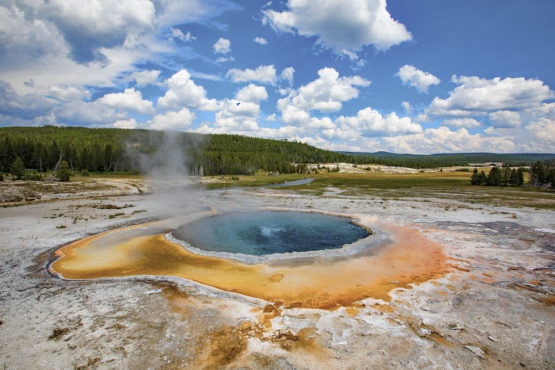 Emerald Hot Spring in Yellowstone National Park