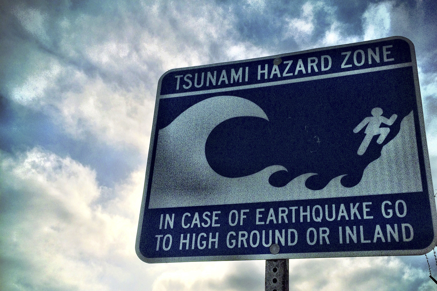 Tsunami Hazard Zone sign