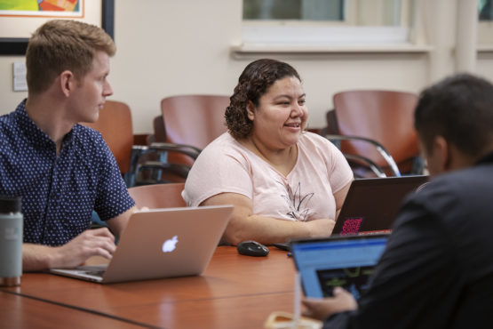 Heidi Marisol Lopez meets with colleagues