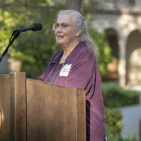 Dorothy Attneave at a lectern