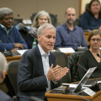 Marc Tessier-Lavigne at the Faculty Senate