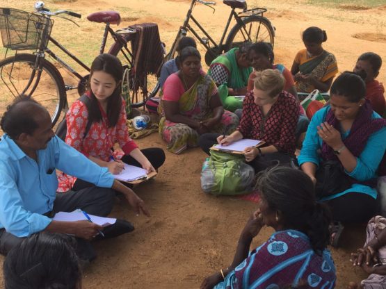 Students participate in a research opportunity offered through the India Program at the Stanford King Center.