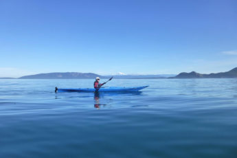 Edwin Lutz in a kayak