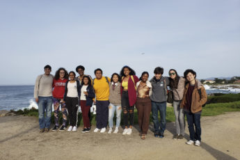 POISE students during a trip to Monterey, where they visited the Monterey Bay Aquarium.