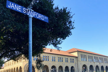 Jane Stanford Way street sign