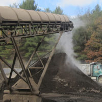 Contaminated soil from excavated underground petroleum storage tank sites is being processed and cleaned at a processing plant in Concord, New Hampshire October 25, 2013.