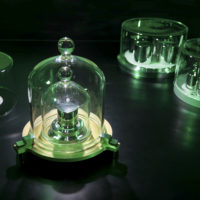 A kilogram weight under a bell jar