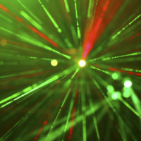 Laser lights in various colors.