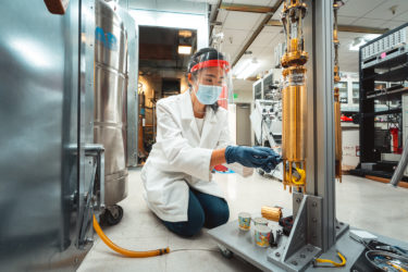 Connie Hsueh in a lab in the McCullough Building