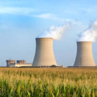 cooling towers of nuclear plant in Byron IL