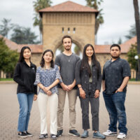 Stanford 2024 Goldwater Scholars: Jaeah Kim, Sidra Yang Xu, Andrei Mandelshtam, Julie Yu Chen, and Cyrus M Hajian.