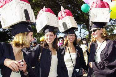 Hoover tower mortar boards